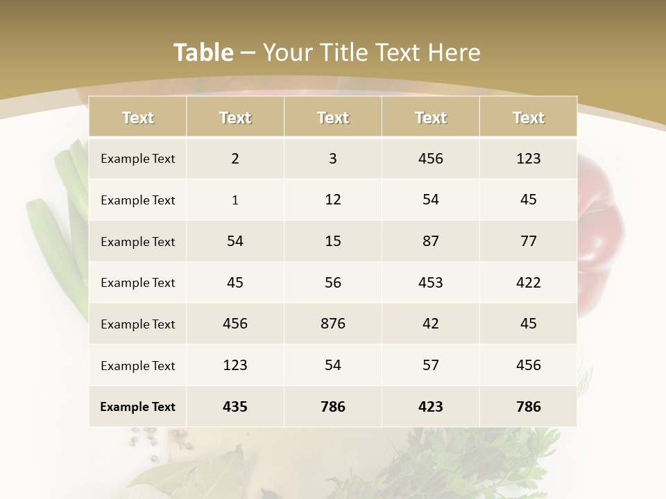 Pepper Diet Green PowerPoint Template