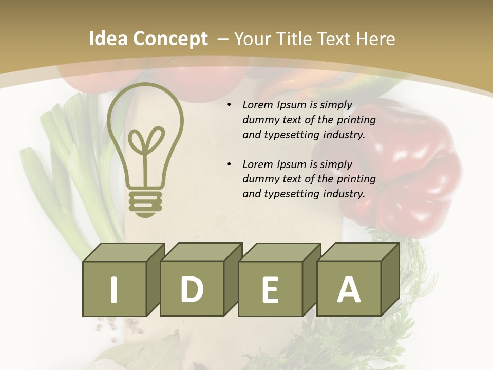 Pepper Diet Green PowerPoint Template