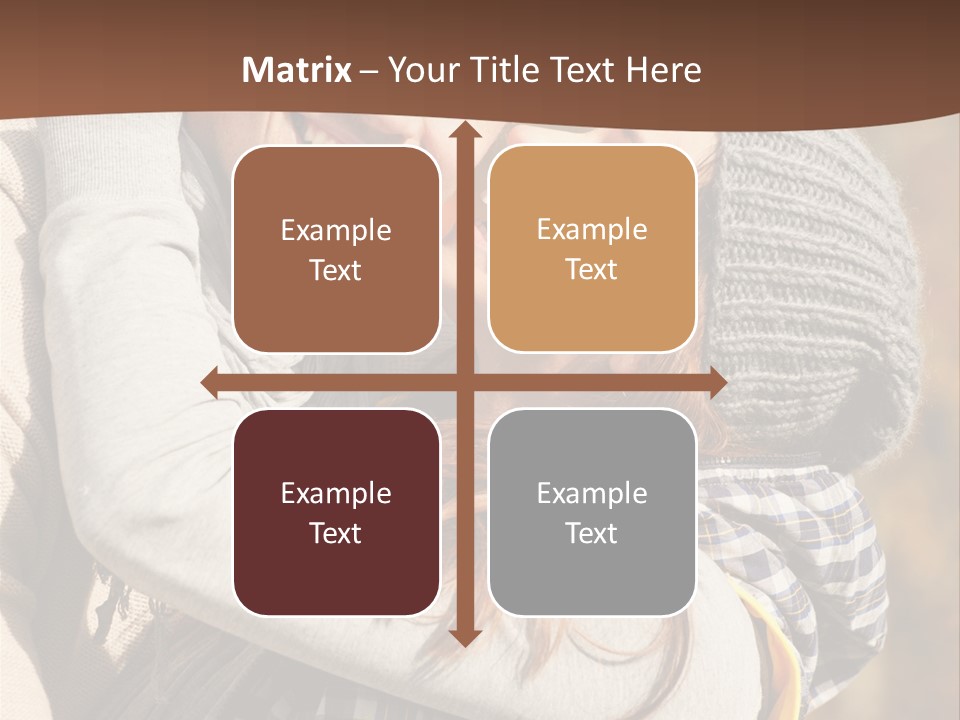 Bunte Kuss Mann PowerPoint Template