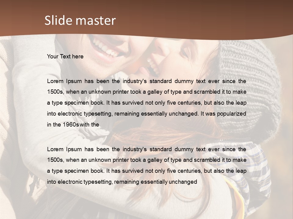 Bunte Kuss Mann PowerPoint Template
