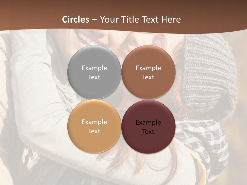 Bunte Kuss Mann PowerPoint Template