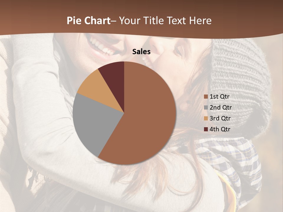 Bunte Kuss Mann PowerPoint Template