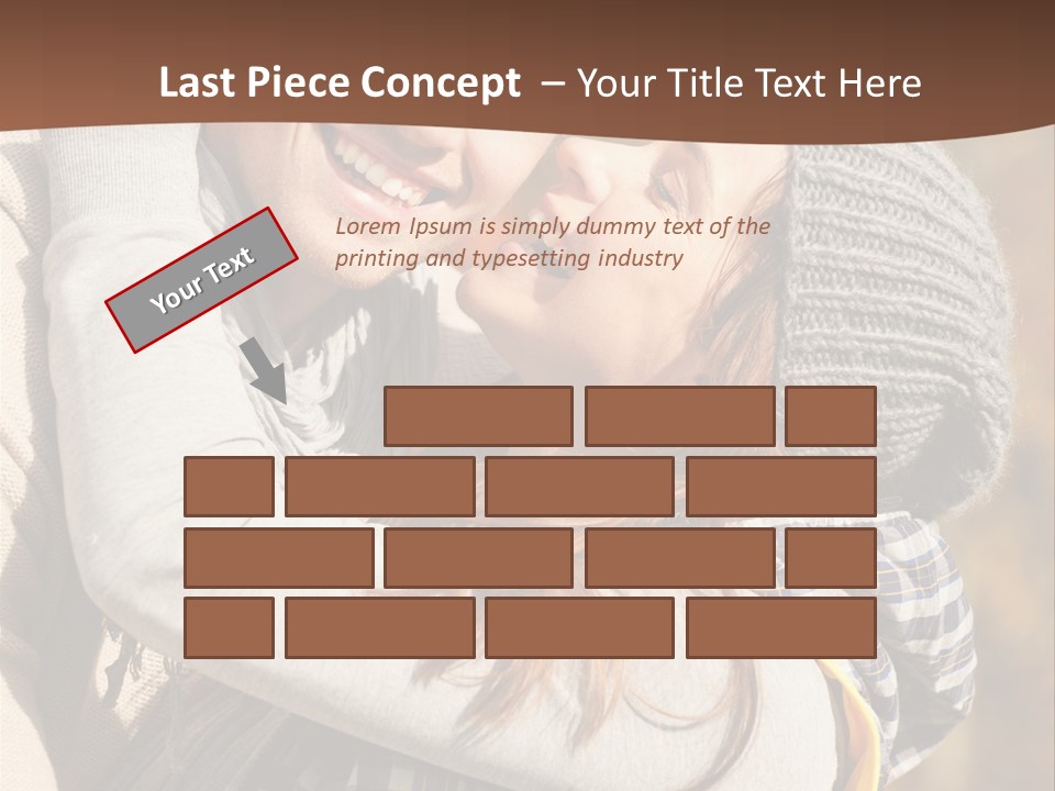 Bunte Kuss Mann PowerPoint Template