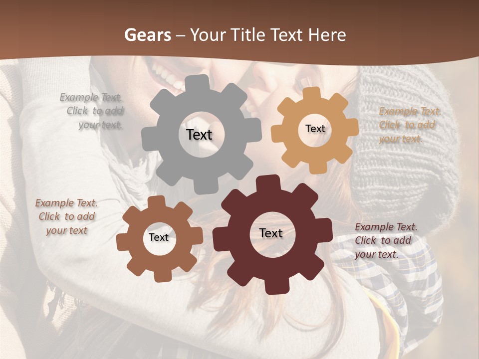 Bunte Kuss Mann PowerPoint Template