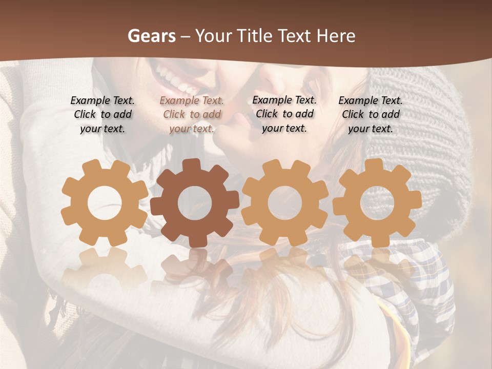 Bunte Kuss Mann PowerPoint Template