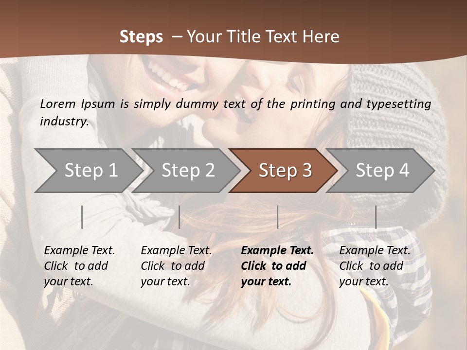 Bunte Kuss Mann PowerPoint Template
