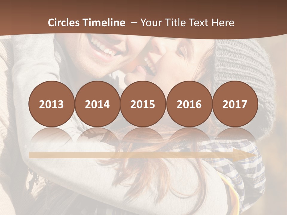 Bunte Kuss Mann PowerPoint Template