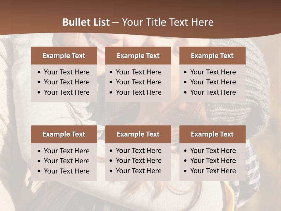 Bunte Kuss Mann PowerPoint Template