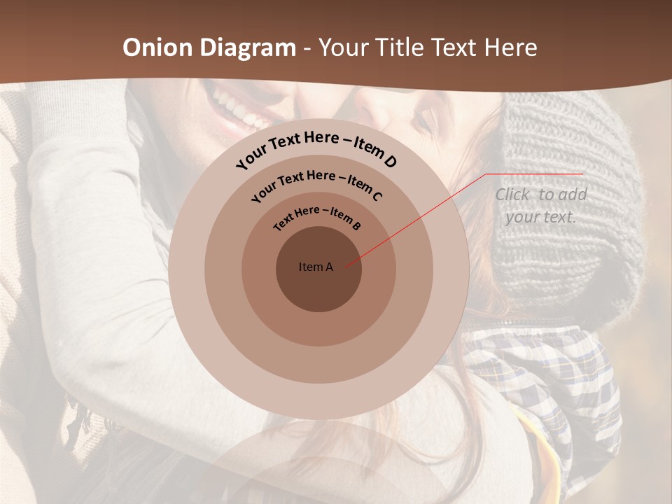 Bunte Kuss Mann PowerPoint Template