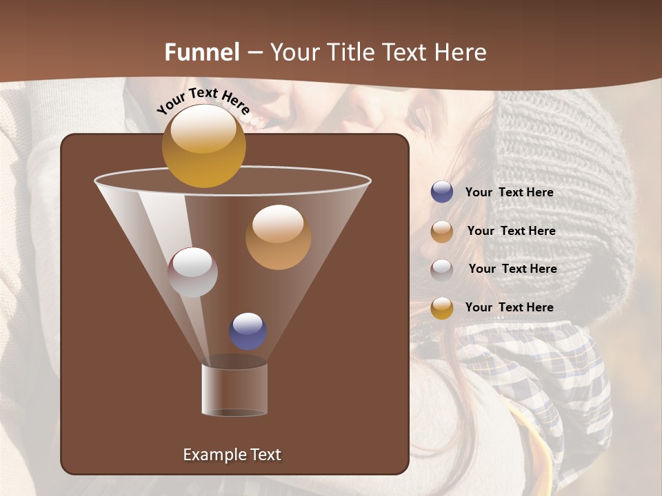 Bunte Kuss Mann PowerPoint Template
