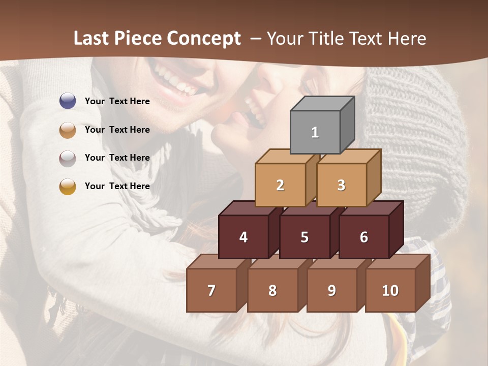 Bunte Kuss Mann PowerPoint Template