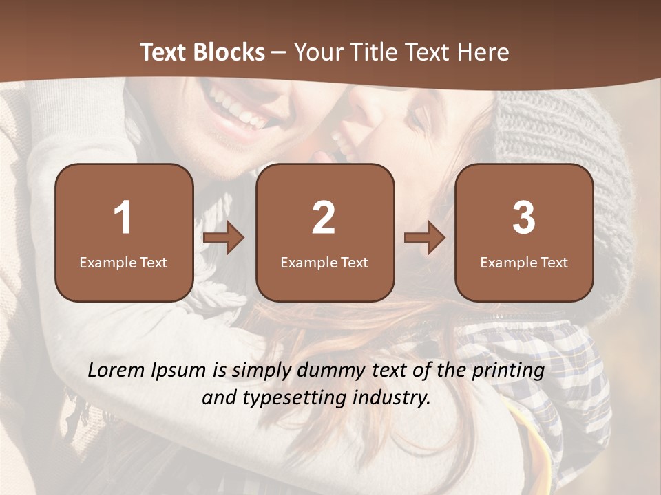 Bunte Kuss Mann PowerPoint Template