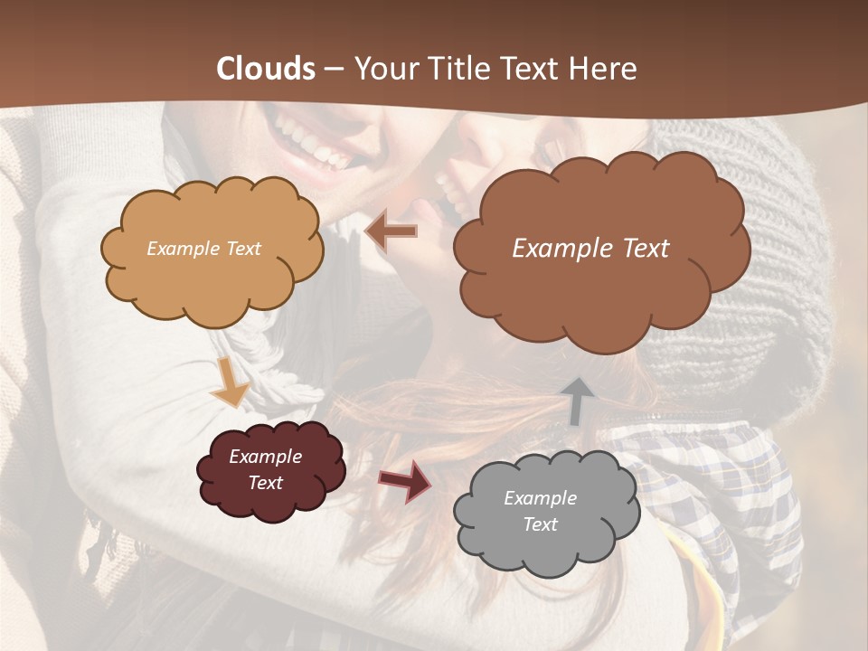 Bunte Kuss Mann PowerPoint Template