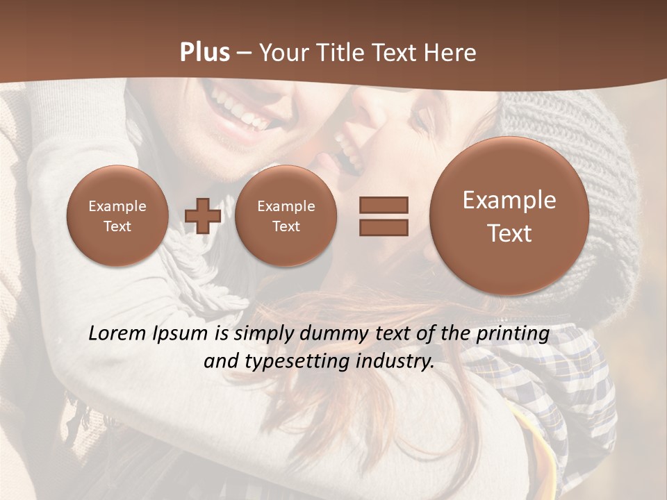 Bunte Kuss Mann PowerPoint Template