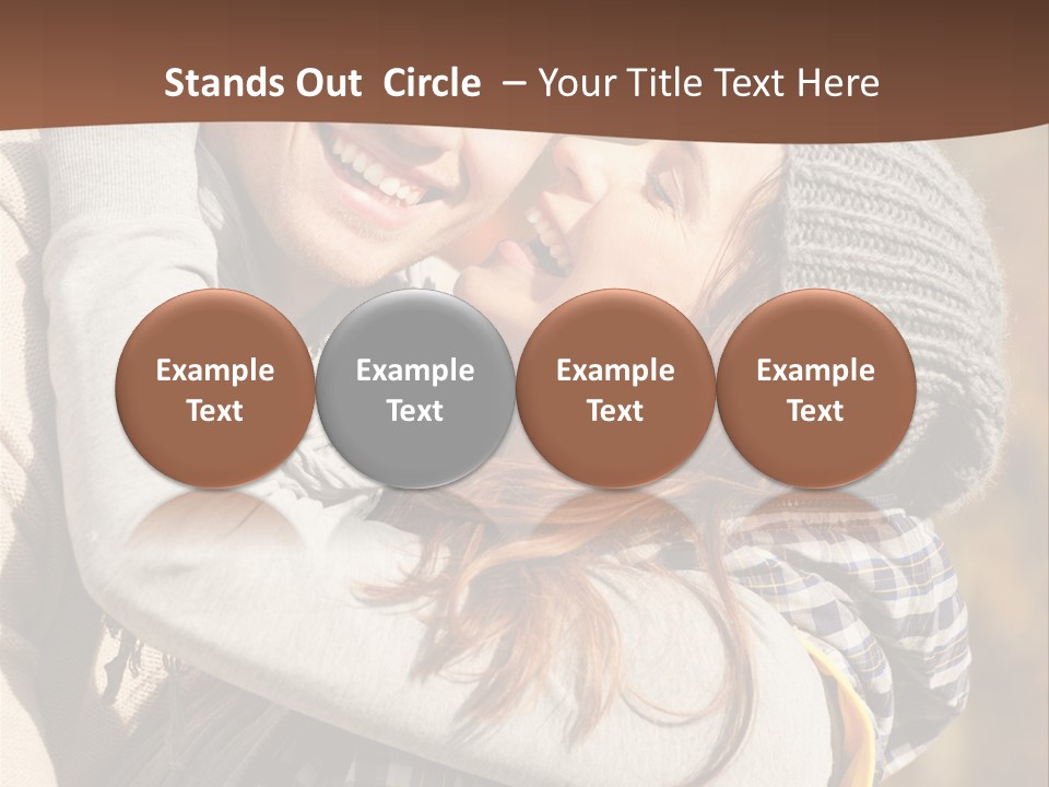 Bunte Kuss Mann PowerPoint Template
