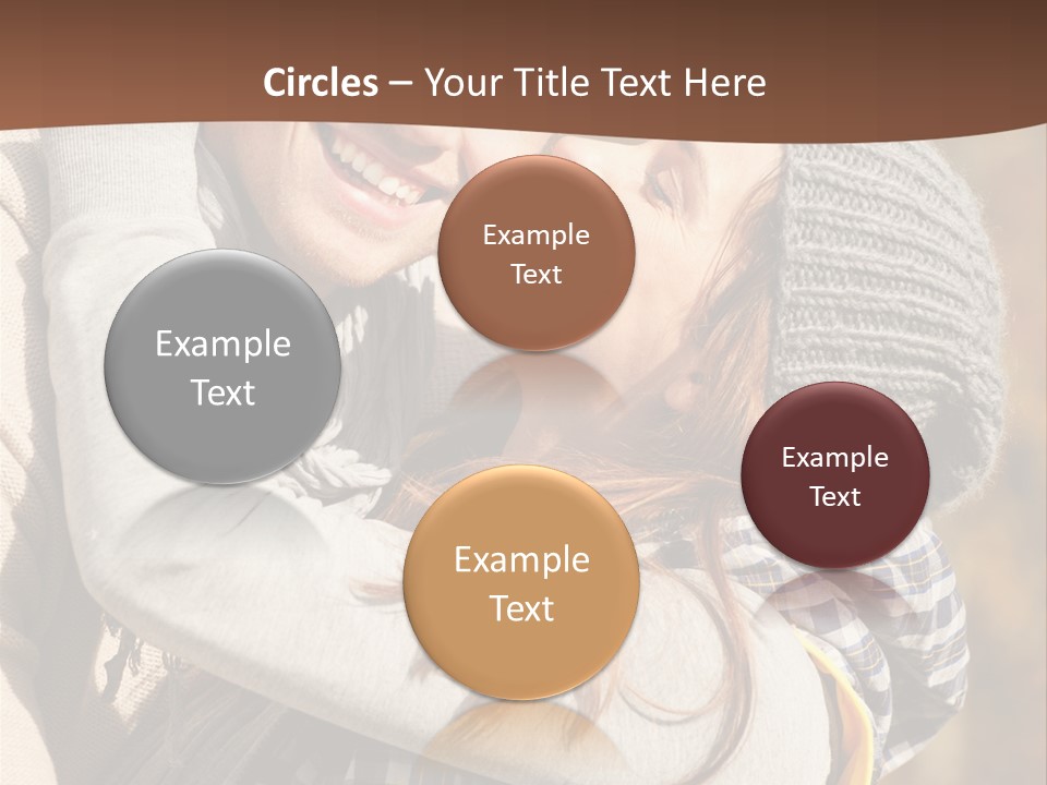 Bunte Kuss Mann PowerPoint Template