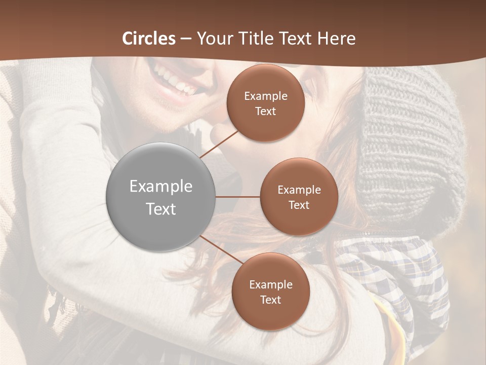 Bunte Kuss Mann PowerPoint Template