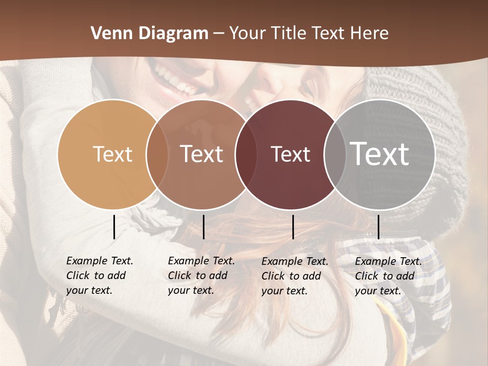 Bunte Kuss Mann PowerPoint Template