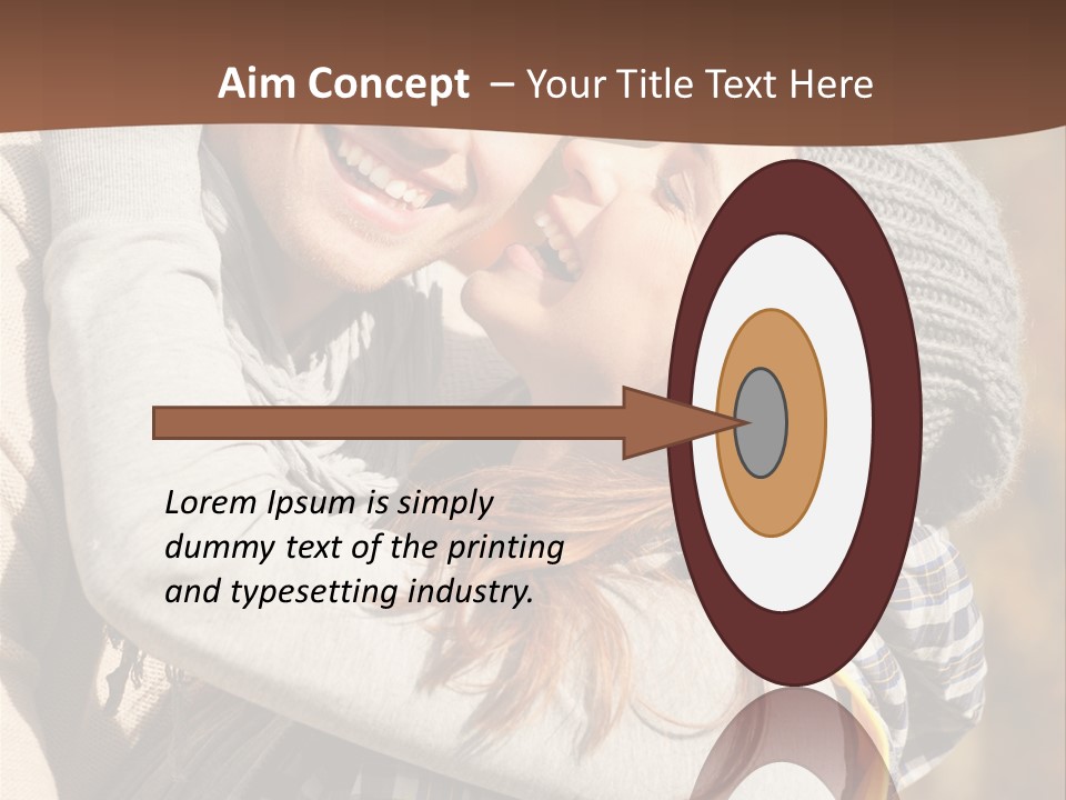Bunte Kuss Mann PowerPoint Template