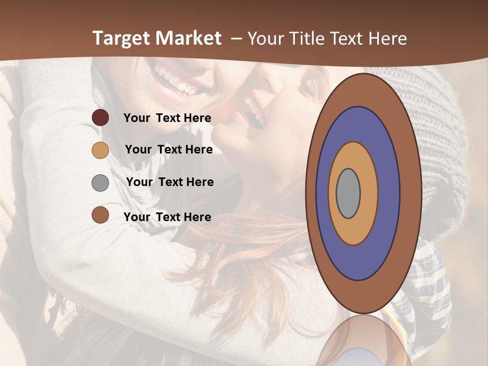 Bunte Kuss Mann PowerPoint Template
