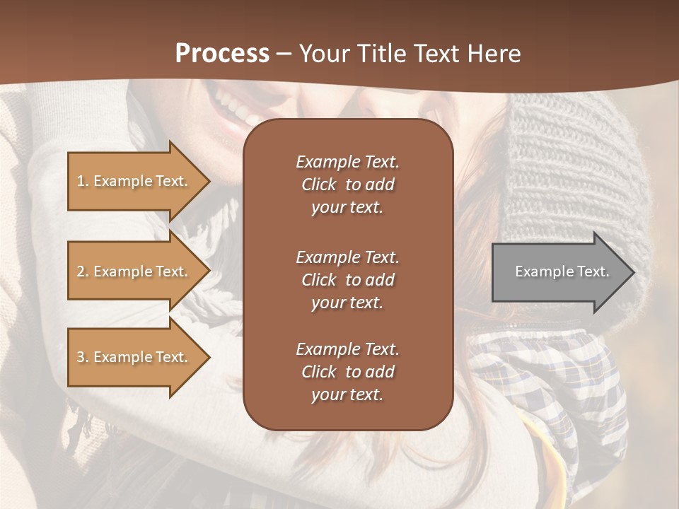 Bunte Kuss Mann PowerPoint Template