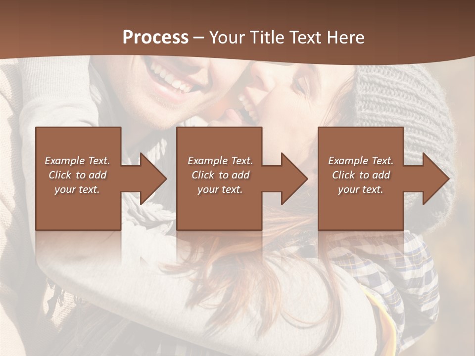 Bunte Kuss Mann PowerPoint Template