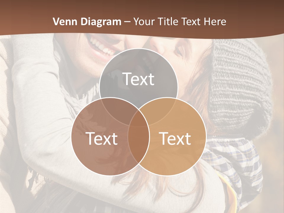 Bunte Kuss Mann PowerPoint Template