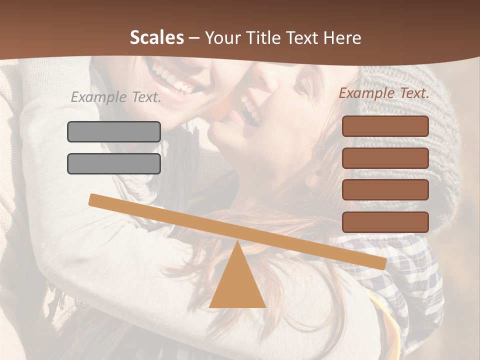 Bunte Kuss Mann PowerPoint Template