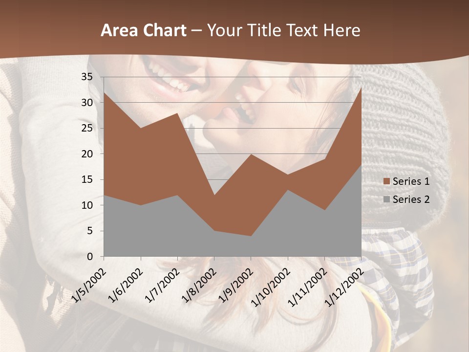 Bunte Kuss Mann PowerPoint Template
