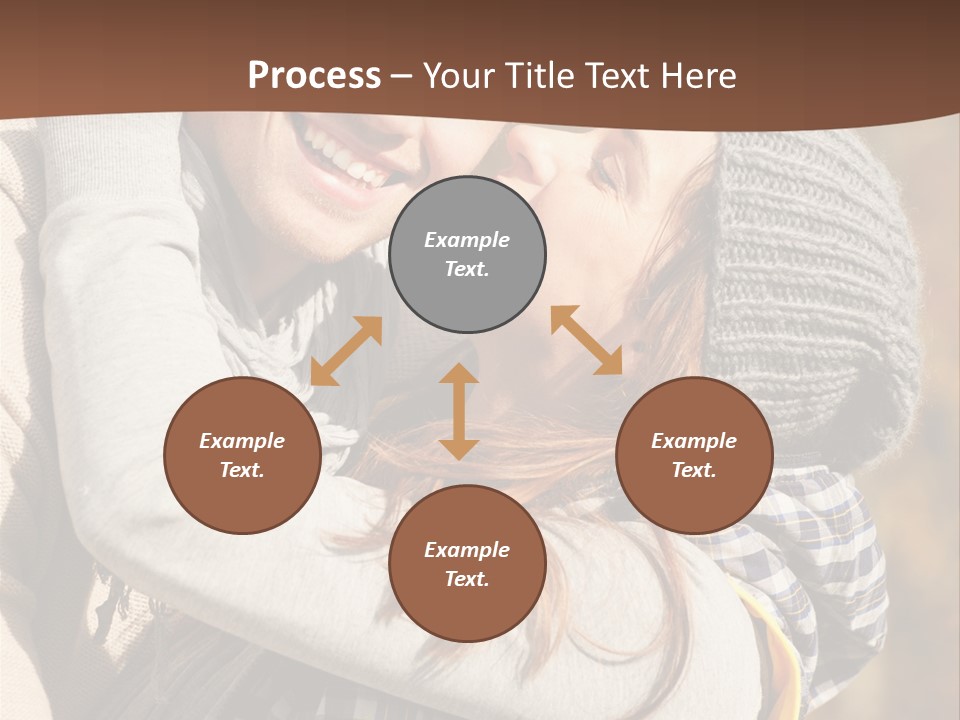 Bunte Kuss Mann PowerPoint Template