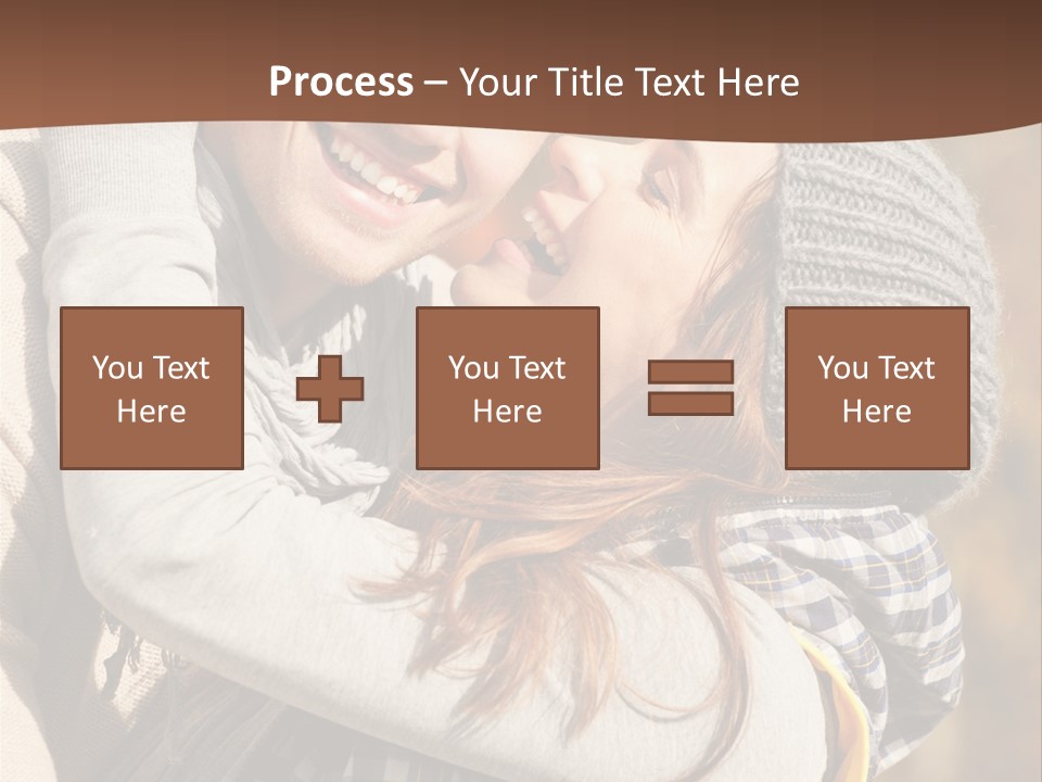 Bunte Kuss Mann PowerPoint Template