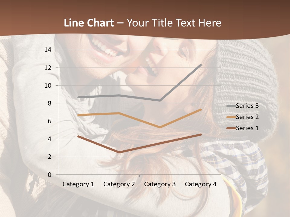 Bunte Kuss Mann PowerPoint Template