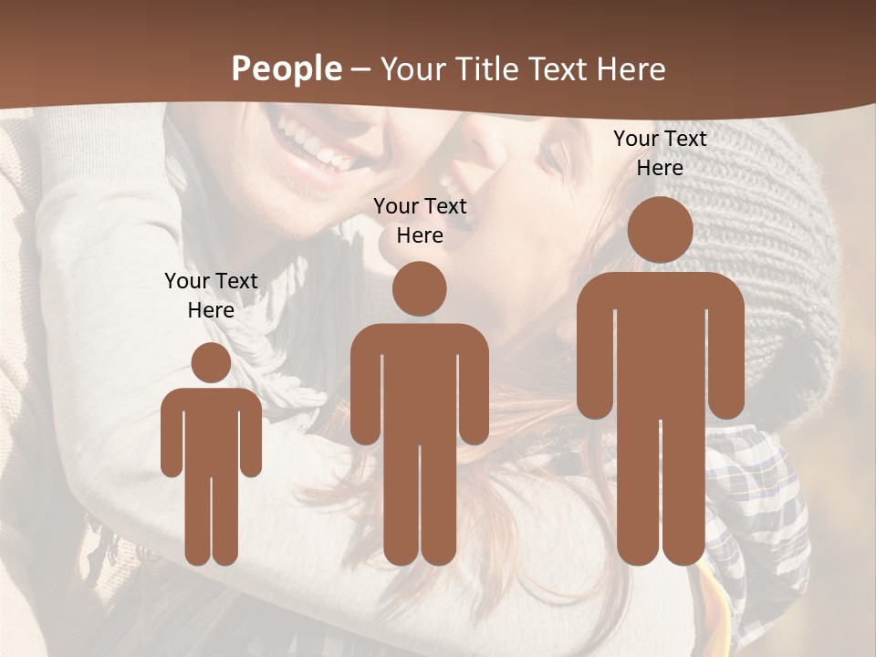 Bunte Kuss Mann PowerPoint Template