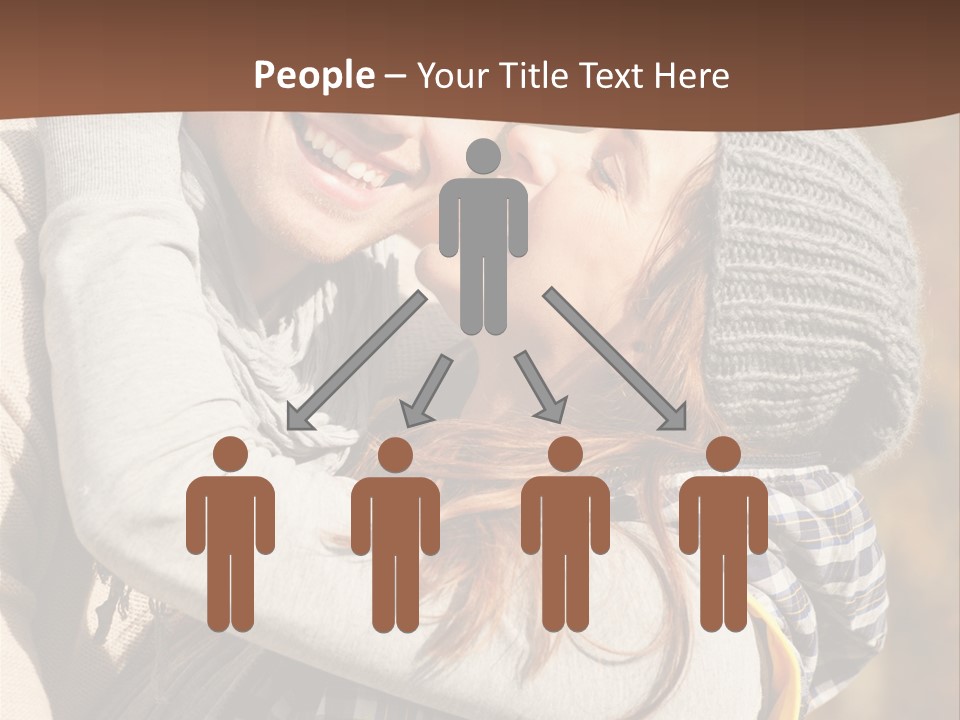 Bunte Kuss Mann PowerPoint Template