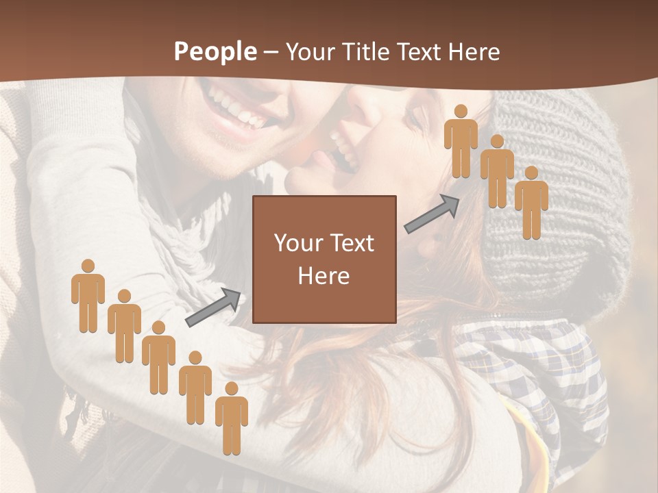 Bunte Kuss Mann PowerPoint Template