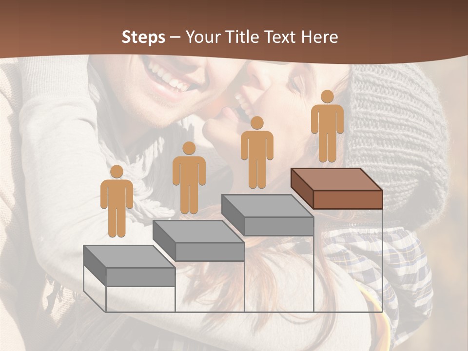 Bunte Kuss Mann PowerPoint Template