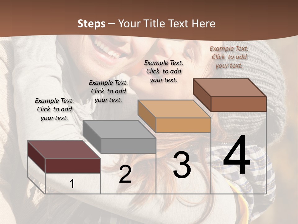 Bunte Kuss Mann PowerPoint Template