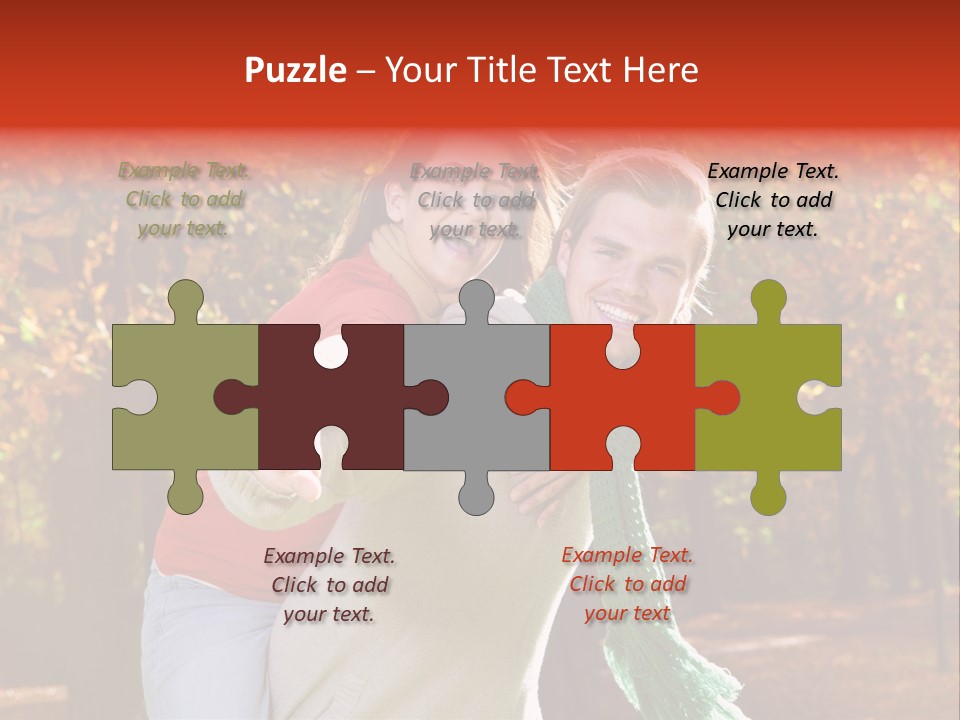 Blatt Leben Liebe PowerPoint Template