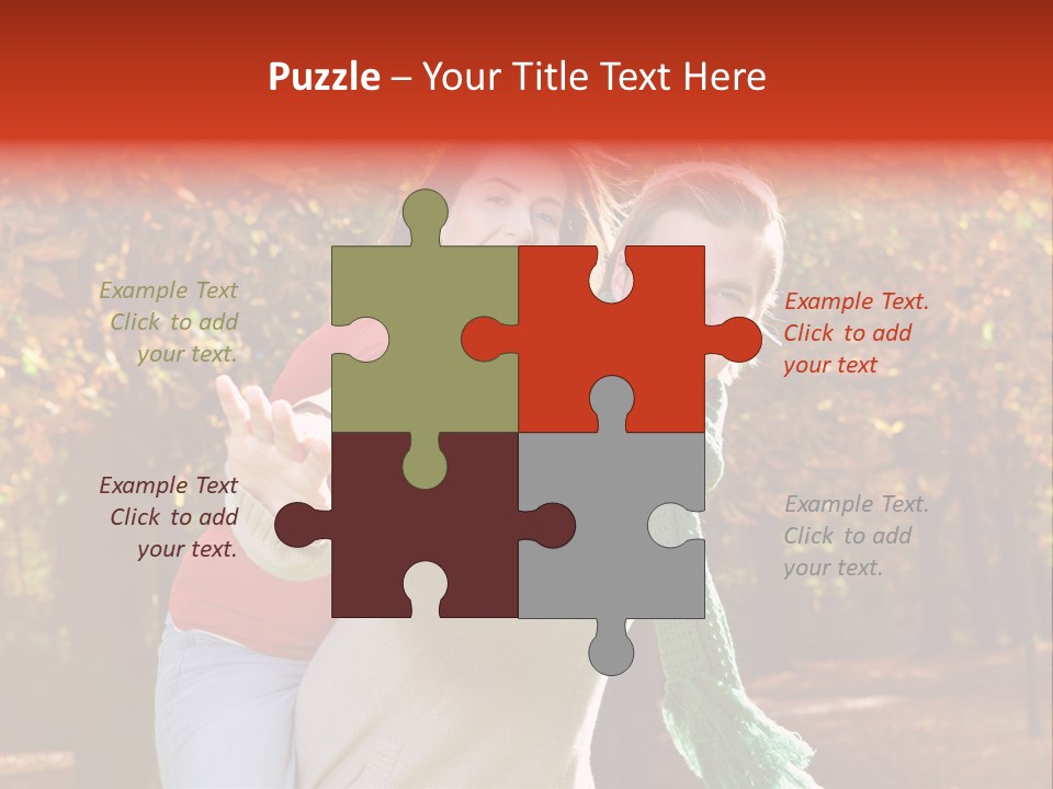 Blatt Leben Liebe PowerPoint Template