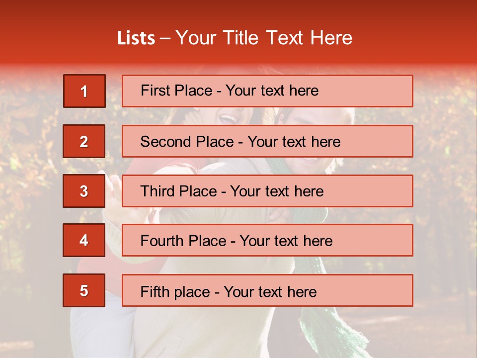 Blatt Leben Liebe PowerPoint Template