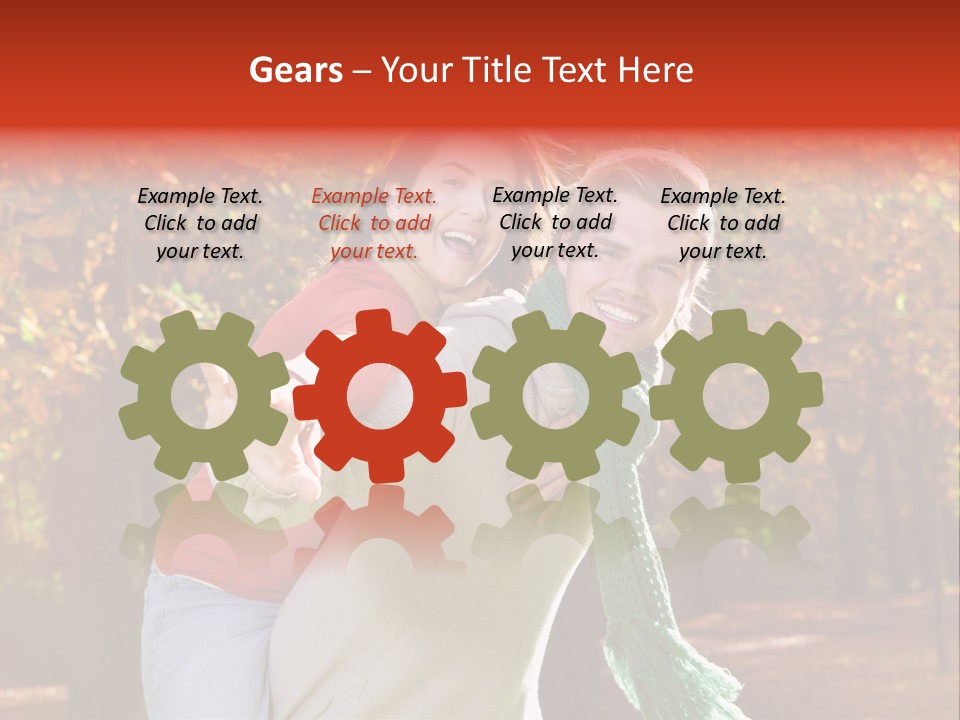 Blatt Leben Liebe PowerPoint Template