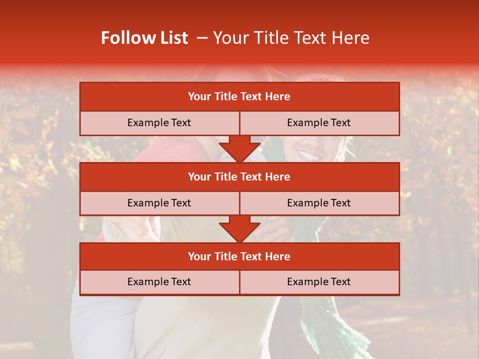 Blatt Leben Liebe PowerPoint Template