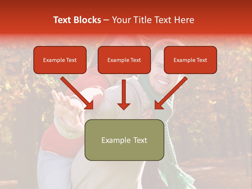 Blatt Leben Liebe PowerPoint Template
