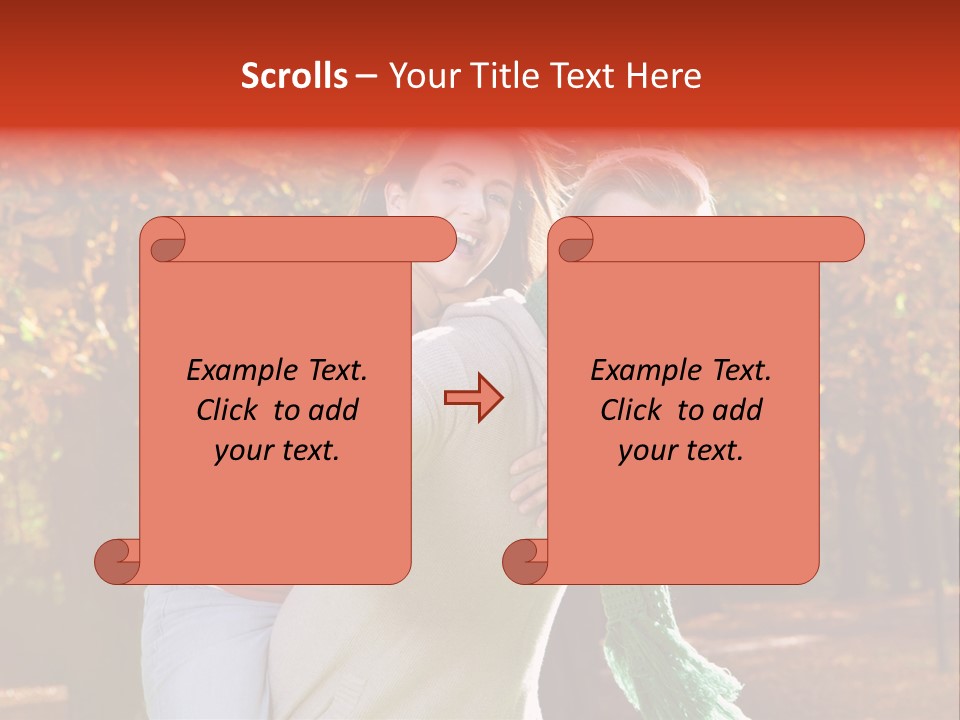 Blatt Leben Liebe PowerPoint Template