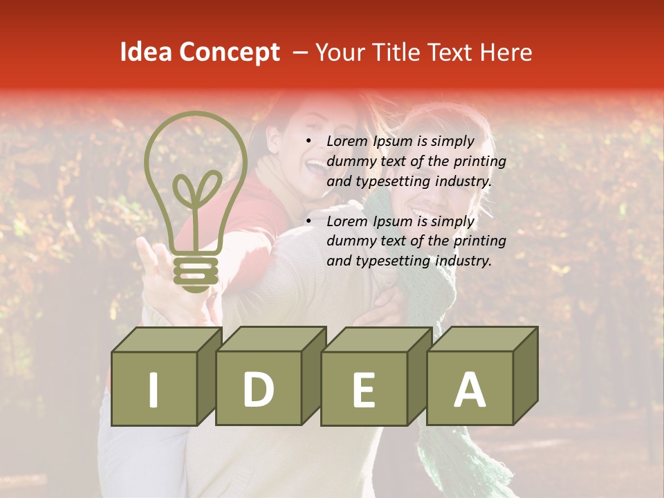 Blatt Leben Liebe PowerPoint Template