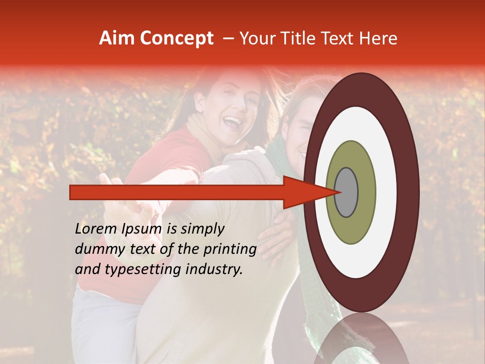 Blatt Leben Liebe PowerPoint Template