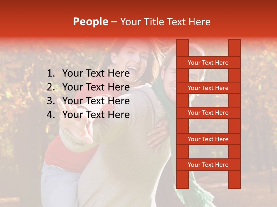 Blatt Leben Liebe PowerPoint Template