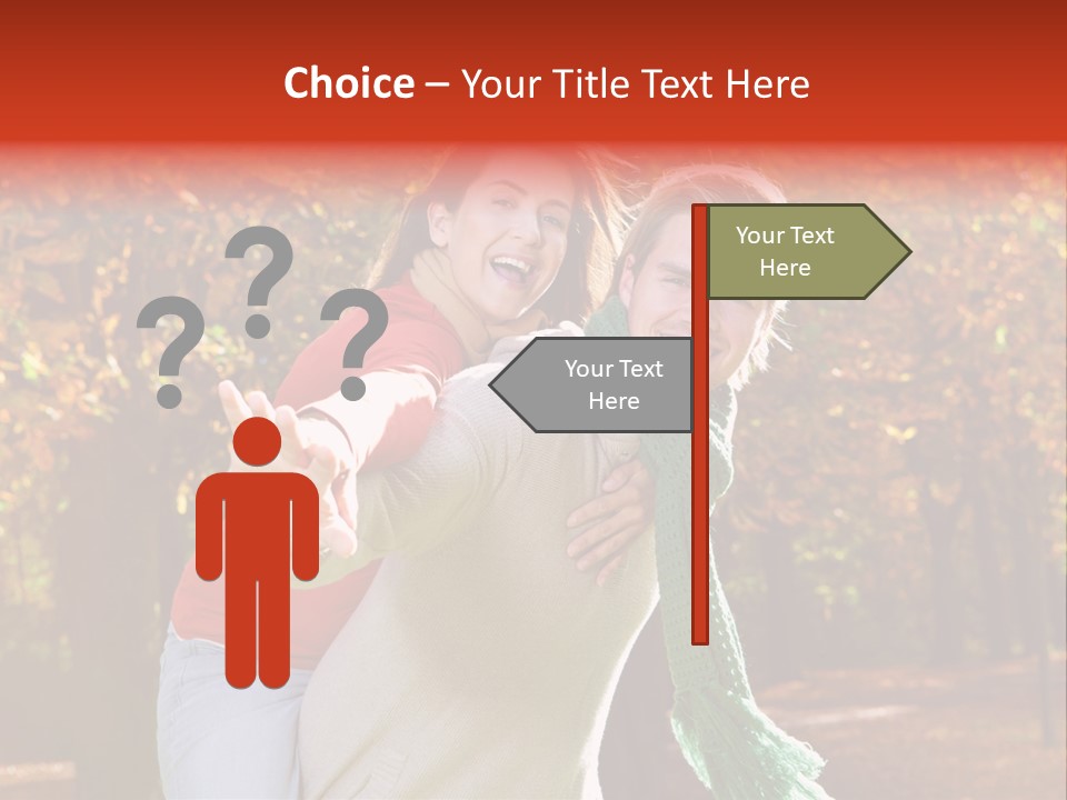 Blatt Leben Liebe PowerPoint Template