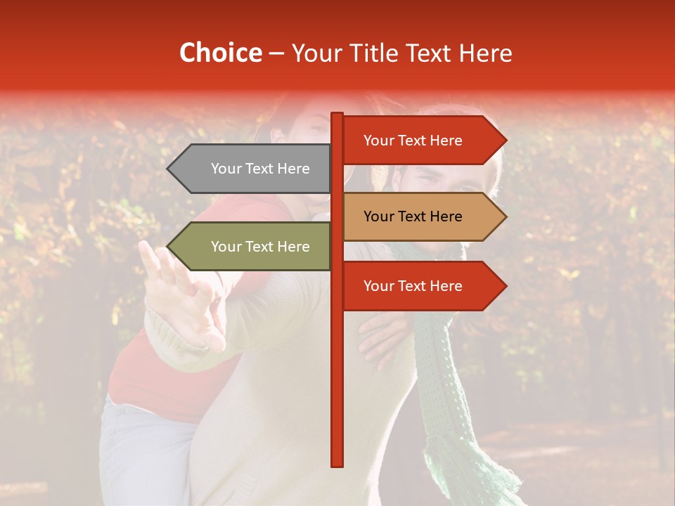 Blatt Leben Liebe PowerPoint Template