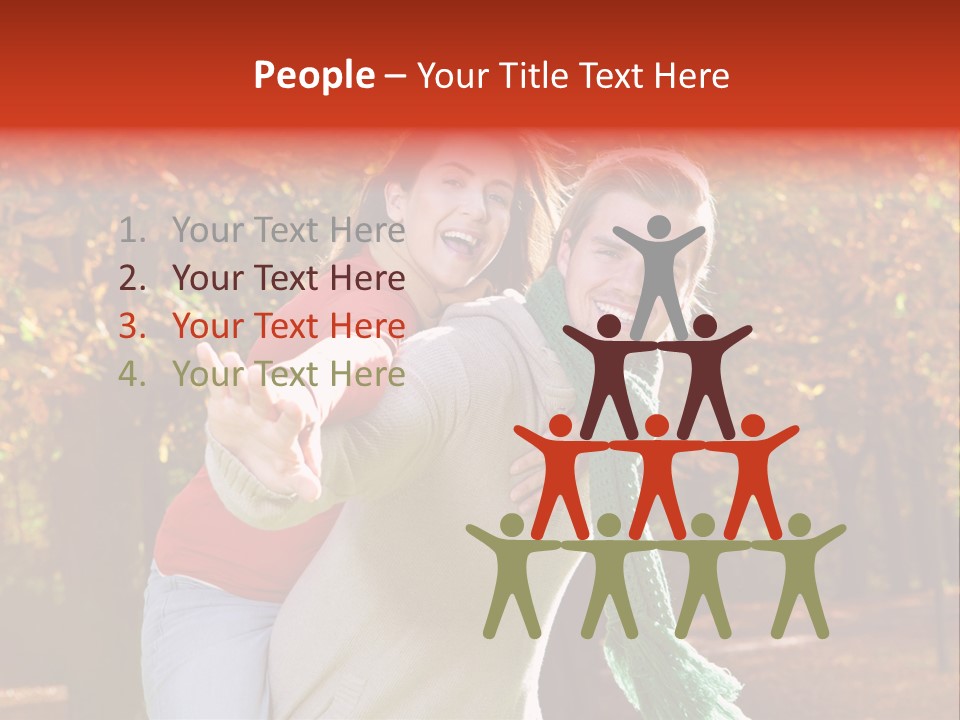 Blatt Leben Liebe PowerPoint Template